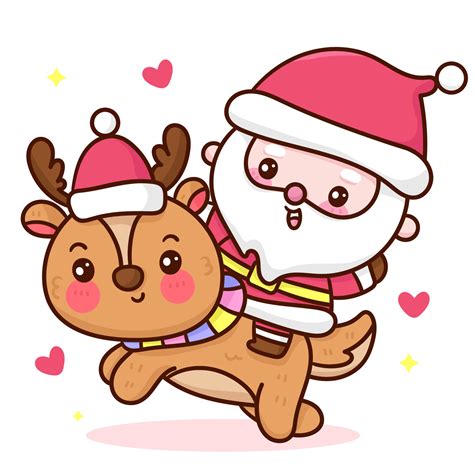 animal dibujos kawaii de navidad